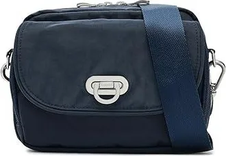Baggallini Coastal Flip Lock Camera Bag Crossbody Cross Body Womens Handbags French Navy, Nylon