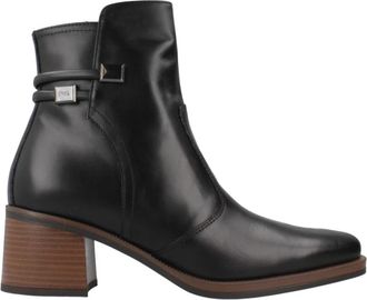 Nero Giardini Stijlvolle enkellaarsjes met versiering - Dames - Laarzen met Hak - Zwart - 37 EU - Schoenen