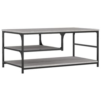 vidaXL Mesa De Centro Madera Contrachapada Gris Sonoma 90x49x40 Cm Vidaxl