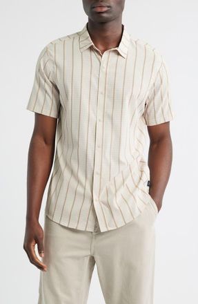 Roark Bless Up Short Sleeve Button-Up Shirt in Stripe Bon at Nordstrom, Size Xx-Large