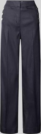 Comma Fein strukturierte Hose mit Kn&ouml;pfen in Marine, Gr&ouml;&szlig;e 34/32