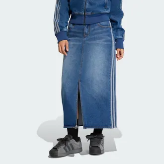adidas Womens adidas 3-STRIPES PENCIL SKIRT DENIM