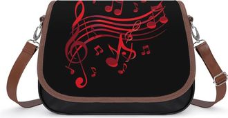 Generic Music Notes Crossbody Bags for Women Shoulder Messenger Bag Purse Handbags