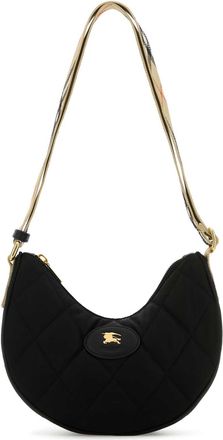 Burberry Black Nylon Horseshoe Crossbody Bag