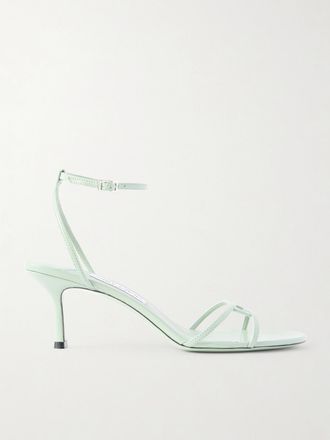 Jimmy Choo London Sandali In Pelle Leo 65 - Verde