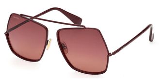 Max Mara MM0102 ELSAPETITE 69F Womens Sunglasses Burgundy Size 58