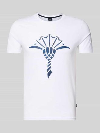 Joop T-Shirt mit Rundhalsausschnitt Modell Alerio in Weiss, Gr&ouml;&szlig;e XXL