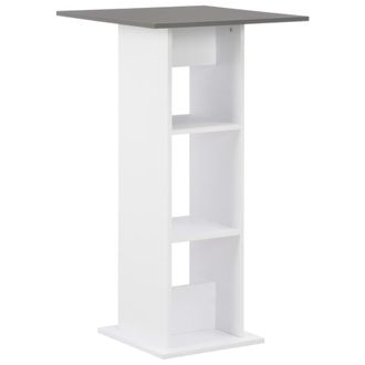 vidaXL Mesa Alta De Cocina Blanco Y Gris Antracita 60x60x110 Cm Vidaxl