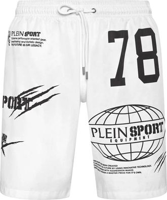 Plein Sport Zwemshorts - Heren - Badpakken - Wit - XS - Polyester - Fitness