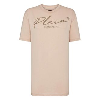 Philipp Plein Dames, Tops, Beige, Maat: XL Katoen