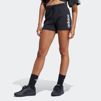 adidas Shorts ADIDAS SPORTSWEAR W LIN FT SHO, Damen, Gr. XS, N-Gr, schwarz-weiss (schwarz, wei&szlig;), Obermaterial: 100% Baumwolle, Hosen Shorts