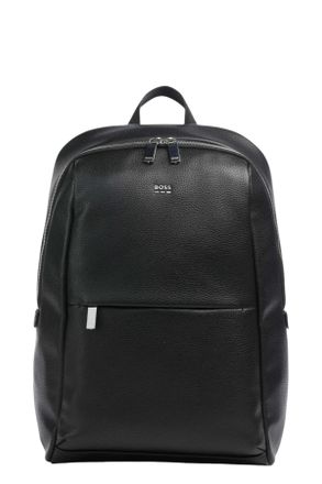 BOSS Black Minimalist Synthetic Leather Backpack