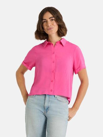 Lieblingsst&uuml;ck Hemdbluse LIEBLINGSST&Uuml;CK RulaEP, Damen, Gr. 34, lovely pink, Web, Obermaterial: 96% Viskose, 4% Elasthan, clean, unifarben, h&uuml;ftlang, Umschlagsaum, Bl