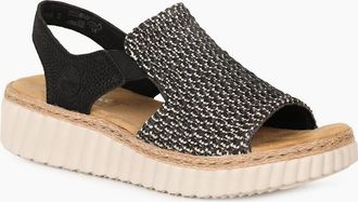 Rieker Womens Cuba Womens Sandals - Black - Size: 3.5