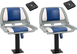 vidaXL Asientos De Barco 2 Uds Con Pedestal Giratorio 360&deg; Vidaxl