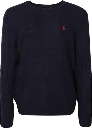 Ralph Lauren Pullover - Heren - Ronde hals truien - Blauw - XL - Wol - Truien & Vesten