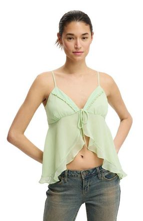 Cotton On Womens Cleo Asymmetric Cami in Matcha Whip at Nordstrom, Size 10