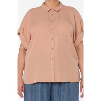 Velvet Heart Edison Button-Up Shirt in Praline at Nordstrom Rack, Size 2X