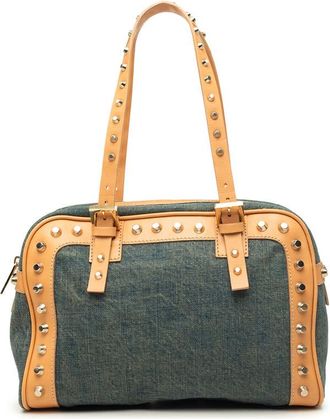 Fendi Pre-owned Fendi Studded Denim Shoulder Bag Ladies 7GKVTF60ZM6BWH10