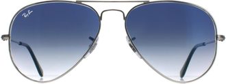 Ray-Ban Zonnebril Aviator 3025 003/3F Zilver Light Blauw Verloop 58mm