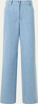 Akris Cooper Wide-Leg Denim Pants