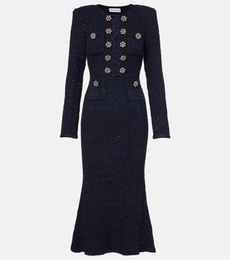 Self Portrait Abito midi in bouclé