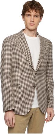 Brooks Brothers Cotton-Blend Jas - Heren - Blazers - Bruin - L - Katoen - Jassen