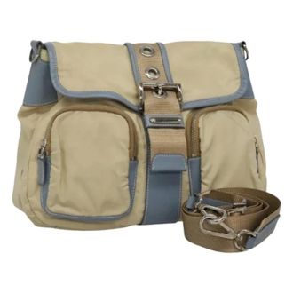 Prada Borsa a spalla Pre-owned in nylon - - Pre-owned - Donna - Beige - ONE SIZE