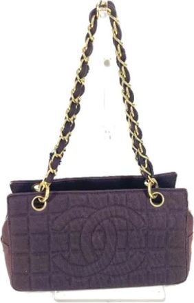 Chanel Pre-owned Shoulder Bags, female, Purple, Size: ONE SIZE Pre-owned Fabric chanel-bags