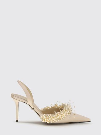 Mach & Mach Slingback Mach & Mach in raso di seta con perline sintetiche