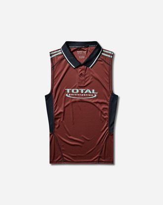Martine Rose Shrunken Stretch Football Vest Red / Burgundy