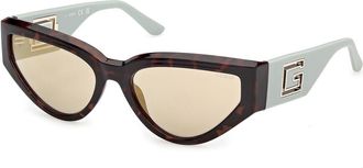 Guess GU00292 56Q Womens Sunglasses Tortoiseshell Size 57