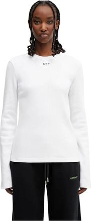 Off-white Off Stamp Longsleeve - Dames - Longsleeves - Wit - L - Katoen - Tops