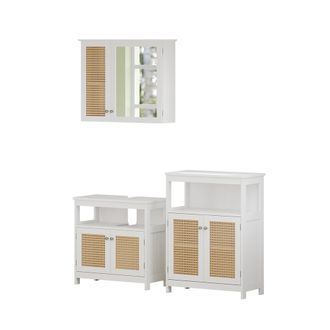Vicco Conjunto De Muebles De Ba&ntilde;o Rosario, Blanco, 3 Piezas