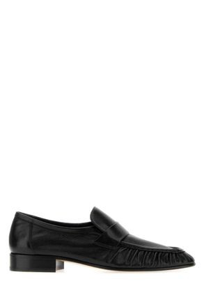 The Row Black Solid Loafers