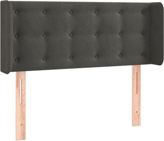 vidaXL Cabecero Con Led De Terciopelo Gris Oscuro 103x16x78/88 Cm Vidaxl
