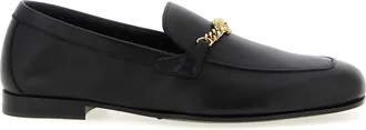 Versace Black Calfskin Slip-On Mens Loafers