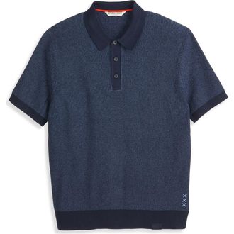 Scotch & Soda Recycled Cotton Blend Polo Sweater in Sky Captain at Nordstrom Rack, Size X-Large