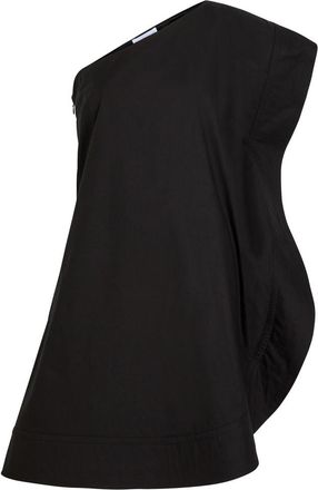 Stella McCartney Stella Mccartney Asymmetric Cotton Mini Dress - Black - 44 (UK12 / M)