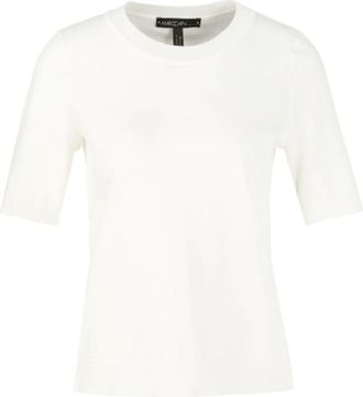 Marc Cain Trui met ronde hals - Dames - Truien - Wit - Maat: 2XL Wol