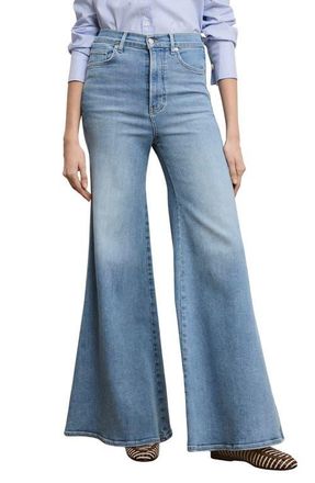 Veronica Beard Jesse Hight Waist Ultra Flare Leg Jeans in Big Splash at Nordstrom, Size 26