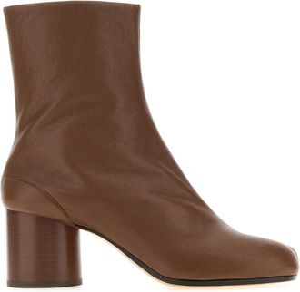Maison Margiela Brown Leather Tabi Ankle Boots