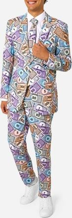 OppoSuits x Monopoly Slim Fit Two-Piece Suit & Tie Set in Black at Nordstrom, Size 38 Regular