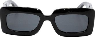Gucci GG0811S001 Rectangle GG Logo Sunglasses - Black