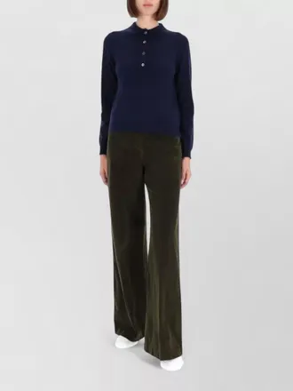 Aspesi cashmere long sleeve polo knit shirt