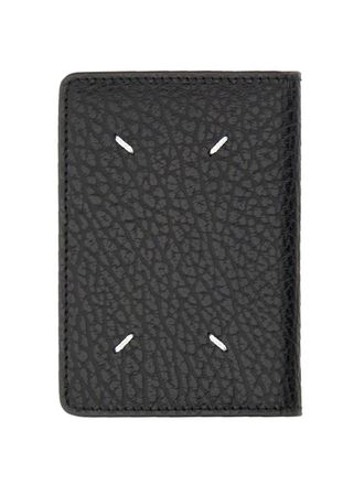 Maison Margiela Cowhide Leather Card Case - Black