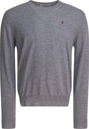 Alexander McQueen Truien & Vesten, Heren, Grijs, M, Wol, Skull Patroon Grijs Gebreide Kleding Aw 25