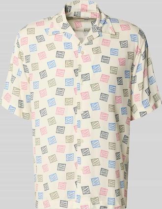 Selected Relaxed Fit Freizeithemd aus reiner Viskose Modell HOTEL AMOUR STAMPS in Offwhite, Gr&ouml;&szlig;e XXL