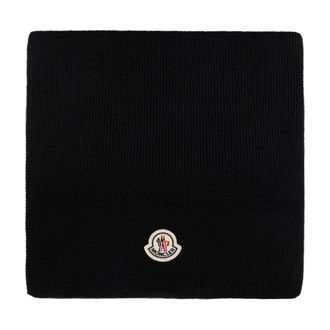 Moncler Winter Scarves, male, Black, Size: ONE SIZE Wool Scarf