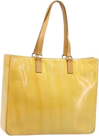 Louis Vuitton Pre-owned Tote Bags, female, Beige, Size: ONE SIZE Pre-owned Vintage Patent Leather Tote